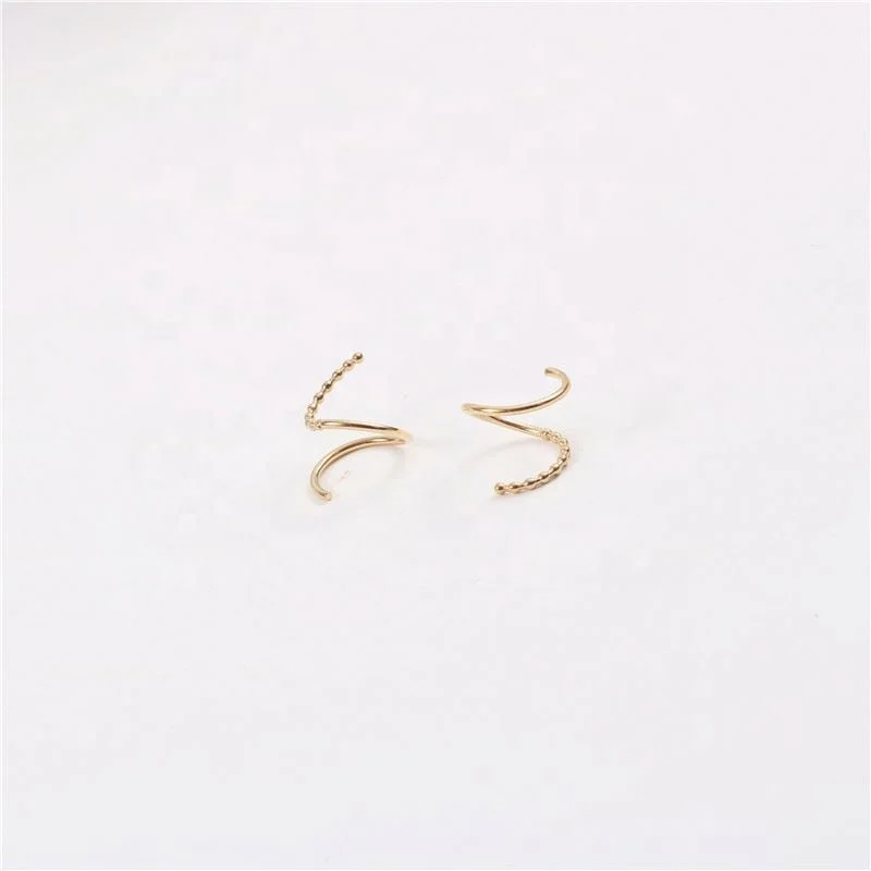 

Jewelry PVD 18K Gold Plated Spiral Earring Stainless Steel Jewelry 2021 Trendy Jewelry