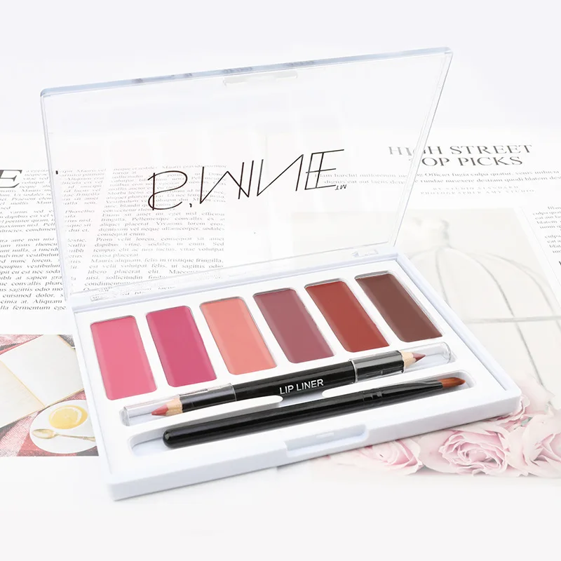 

2021 Wholeselling New Professional Custom your logo Long Lasting Matte Velvet Waterproof lipstick palatte Lipgloss palette