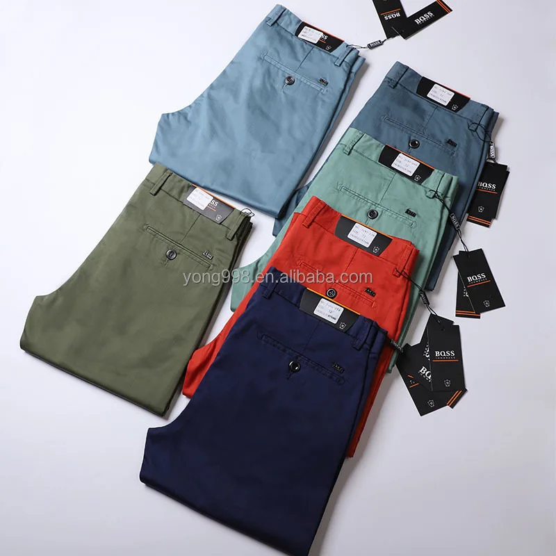 

Best price men's variety of pure color cotton pants khaki pants supply, Customized color