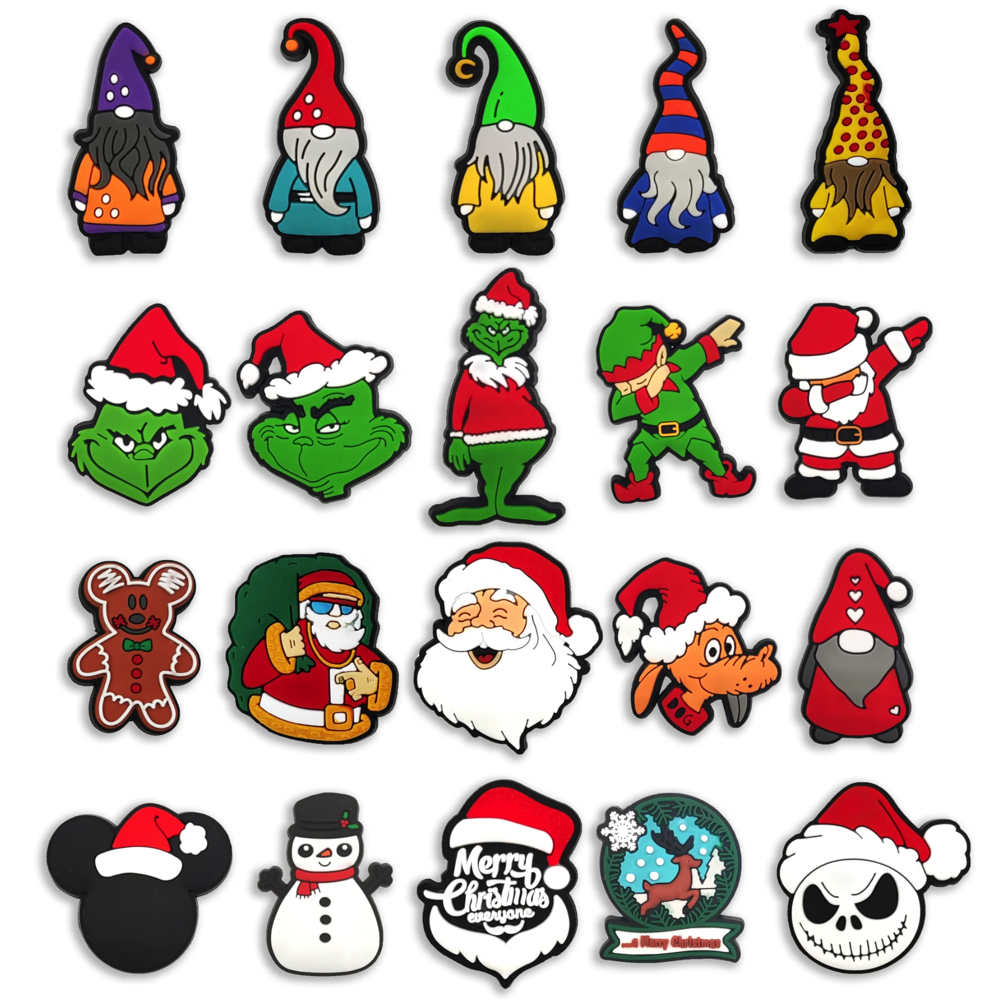 

New Christmas Croc pvc shoe charms shoe decoration pvc croc charms custom for shoe charms, Picture