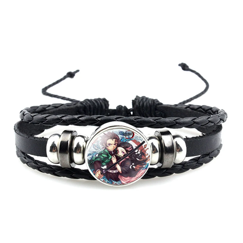 

China Jewelry Factory Anime Bracelet Handwoven Hand Rope Suitable for Teen Anime Fans Boys and Girls Demon Slayer Blade Bracelet, Picture shows