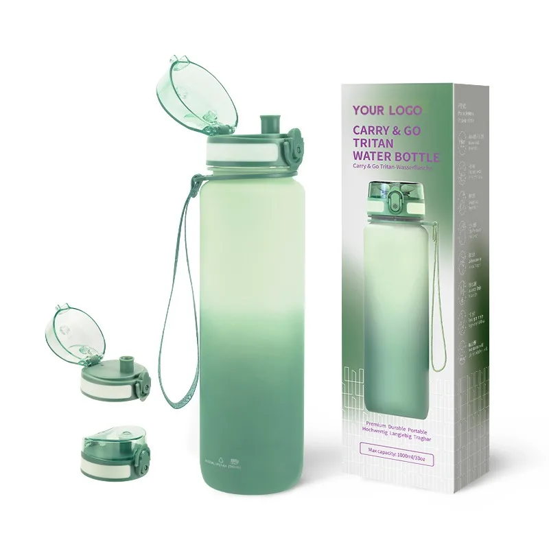 17oz/500ml Bpa Free Reusable Tritan Motivational Custom Logo Sports Water Bottle Wholesale Gym Fitness Bottle With Time to Drink