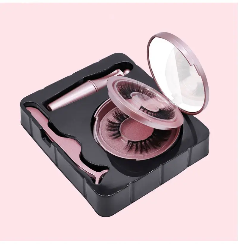 

Charming 5 magnetic eyelashes enlarge the eyes magnet eyelashes 22mm eyelashes and box