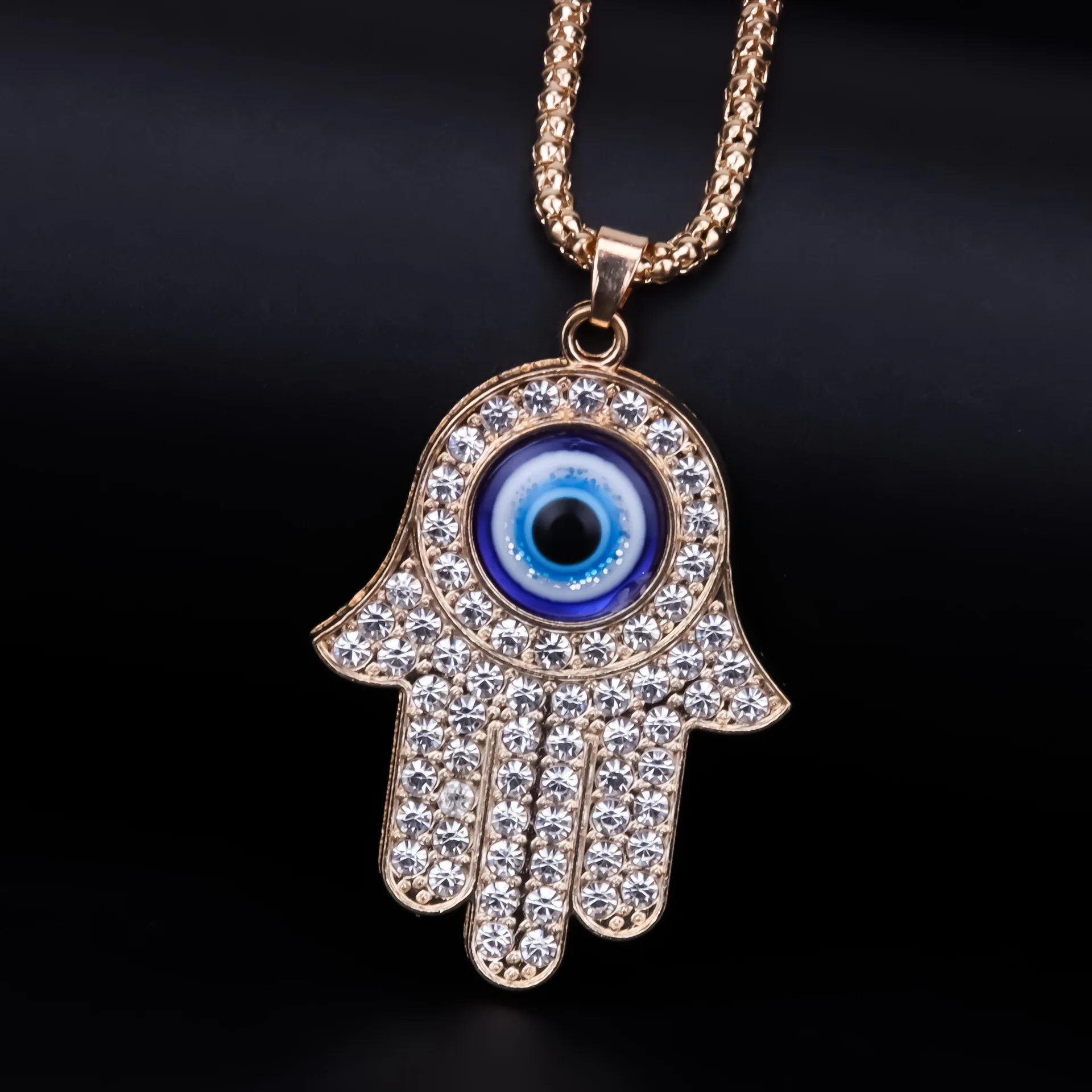 

Of Rope Blue Evil Egyptian Africa Hasma Nazar Third Pink Evel Eye Evileye Hamsa Hand Necklace For Men