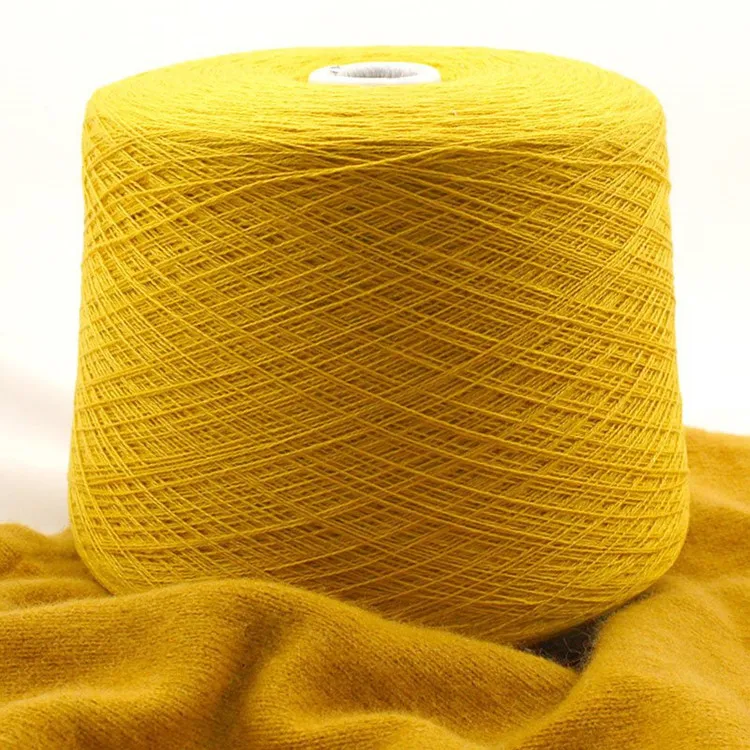 

Wholesale 2/26Nm 100% Pure Cashmere Yarn wool sweater Mongolian Quality machine Knitting Worsted Thick Dyed Cashmere Yarn