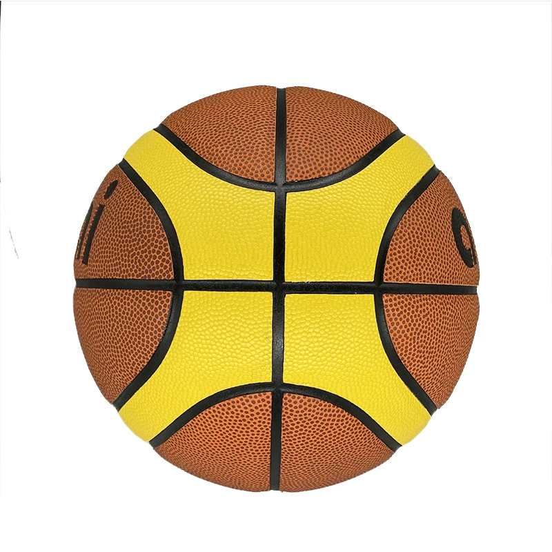 

wholesale GF5X Baloncesto de Juventud PU Laminated Professional Game Approved Outdoor custom Basketball, Black orange