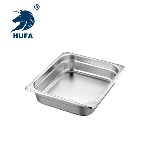 2/3 6.5cm Depth European Style Standard Sizes Stainless Steel Gastronrom Food Container