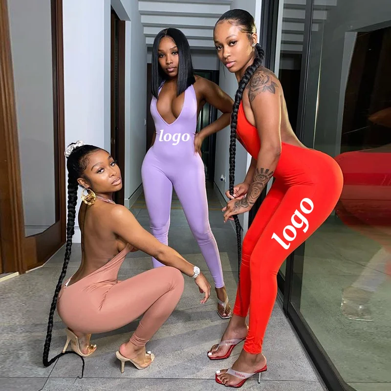 

Sleeveless Sportswear Rompers Backless Workout Fitness Activewear Bodycon Stacked Womens One Piece Jumpsuit Women, As picture