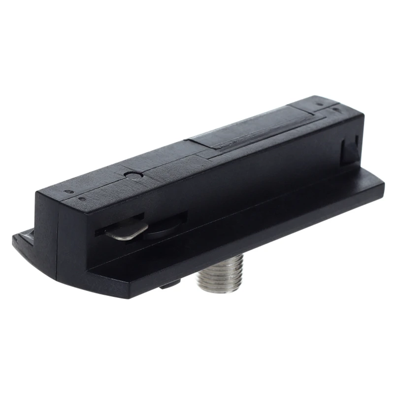 Spotlight lighting  2 Wire 1 phase Track Adapter in Black for Single  phase Lighting Track