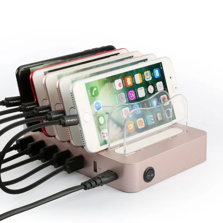 

High quality multi ports USB charger Cell phone dock multiple device cellphone charger 6-port USB charging station