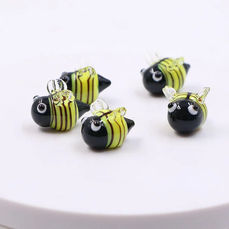 

Miniature Small Murano Lampwork Glass Honey Bee Animal Figurine