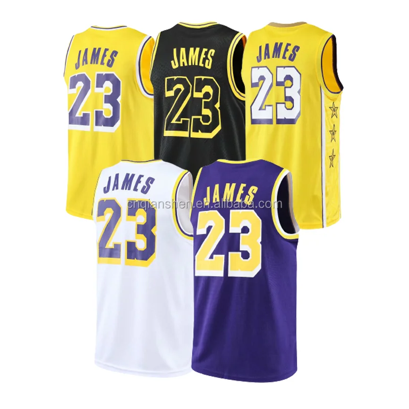

James 23 Laker s Hot Sale Cheap Men Basketball Uniform Wear Breathe Fashion Quick Dry Jersey T Shirt Sports Clothing