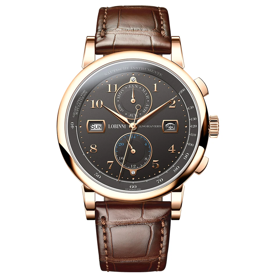 

LOBINNI 16001 mechanical wrist watch men brand watches OEM wristwatches Relojes Hombre, 4 colors