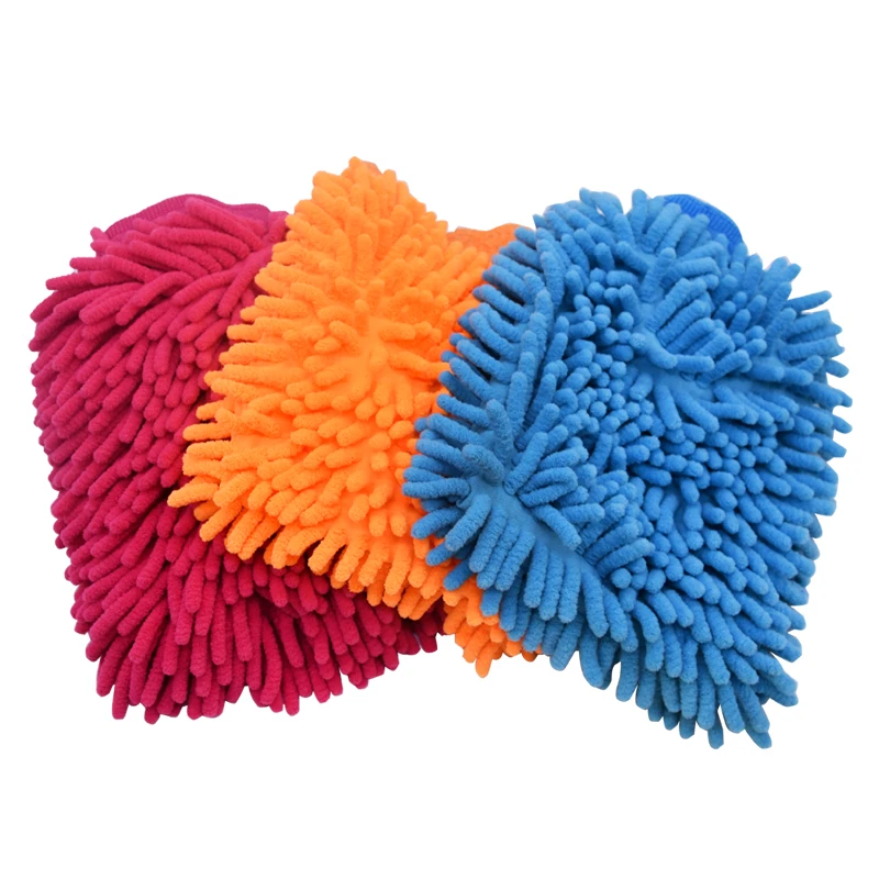 

Auto Microfiber Chenille Cleaning Car Wash Mitt Microfiber Car Care Mitt Chenille Clean for Car Acceptable Customized Glove