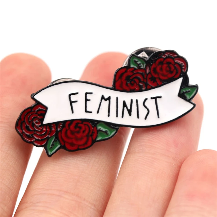 

Fashionable Rose Letter Brooch Red Color Flower Enamel Collar Brooch Tender Warm Sweater Accessories For Women