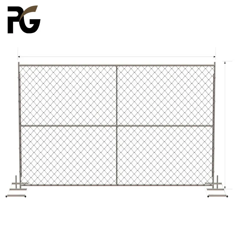 

6x12ft Portable Galvanized Iron Chain Link Temporary Construction Fence Panel in America for Events, Silve, black, green, white