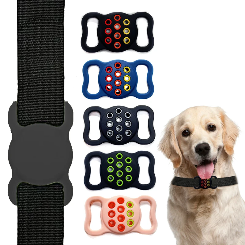 

New Adjustable GPS Tracking Accessories Anti-Lost Locator Finder Holder Cat Dog Collar Airtag Case for Pet Collar Children