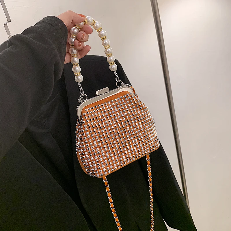 

2021 New arrivals Popular Diamond Hand Bag Girls Small Handbag Ladies Purses For Young Lady