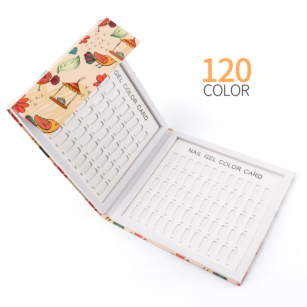 

Cheap Factory Price Diy Nail Gel Color Card 120 Nail Art Display Book, Four colors