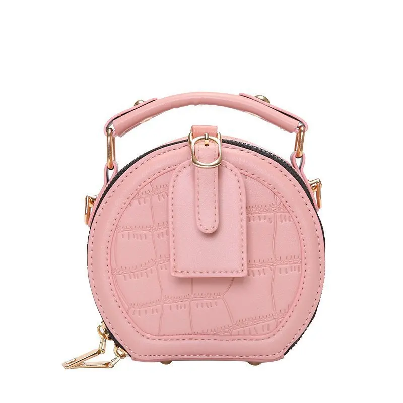 

2020 hot sale ladies trendy fashion simple portable messenger bag wild classic 5 color small round bag in stock