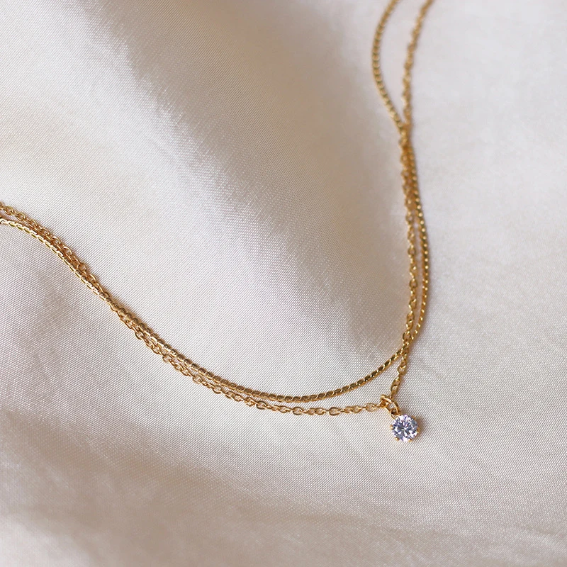 

Delicate Ladies 18k Gold Plated Stainless Steel Thin Layered Chain Bracelets Women Zircon Bracelet jewelry