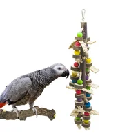 

Natural Wood Bird Chewing Toys-Natural Blocks Parrot Tearing Toys Best for Finch,Budgie,Parakeets,Cockatiels, Conures,Love Birds