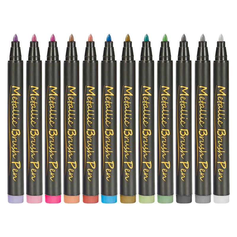 

Hot Product Metallic Pen Multi-color Permanent Metallic Color Pen For Coloring And Painting