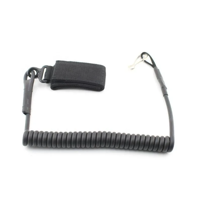 

Nylon Ripstop Outdoor Tactical Task Rope Single Point Spring Gun Rope Telephone Strap Safety Rope Keychain