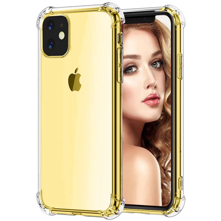 

Free Shipping Transparent Clear Shockproof TPU Bumper Phone Case Back Cover For iPhone 11 Pro Max funda movil