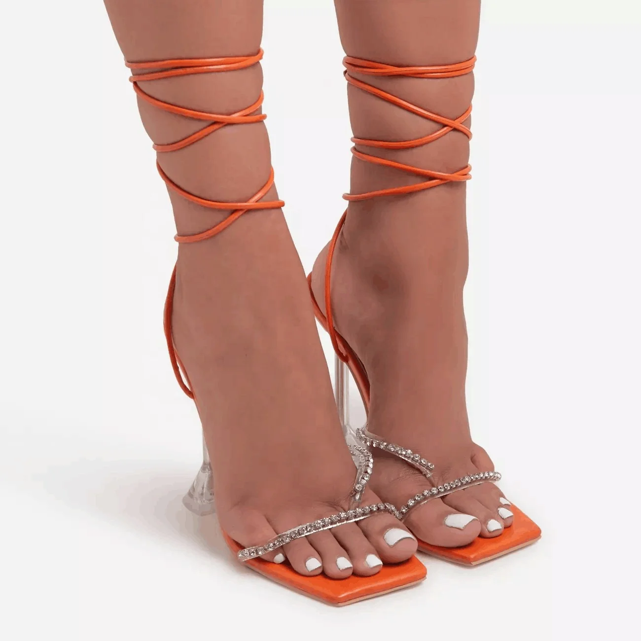 

KX-131 Factory wholesale rhinestone fashion trending heel sandal girl summer stiletto heeled sandals women shoe