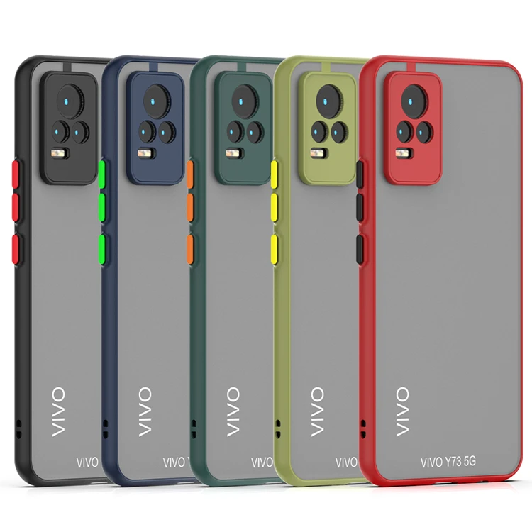 

For Iphone 13 Pro Max Cheap Price Translucent matte Smoke Case For Vivo V21E Y73 4G 5G tpu pc Back Cover, Multi colors