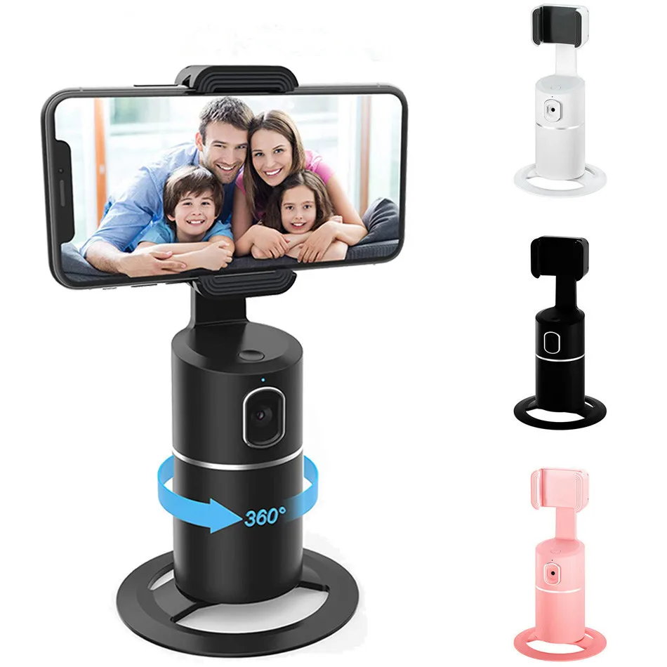 

2021 Australia Hot Selling Smart Shooting Auto Face AI Authomatic Rotation 360 Object Video Tracking Cell Mobile Phone Holder, Black, white,pink