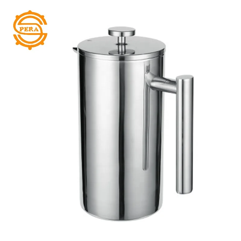 

portable stainless steel double wall coffee maker french press