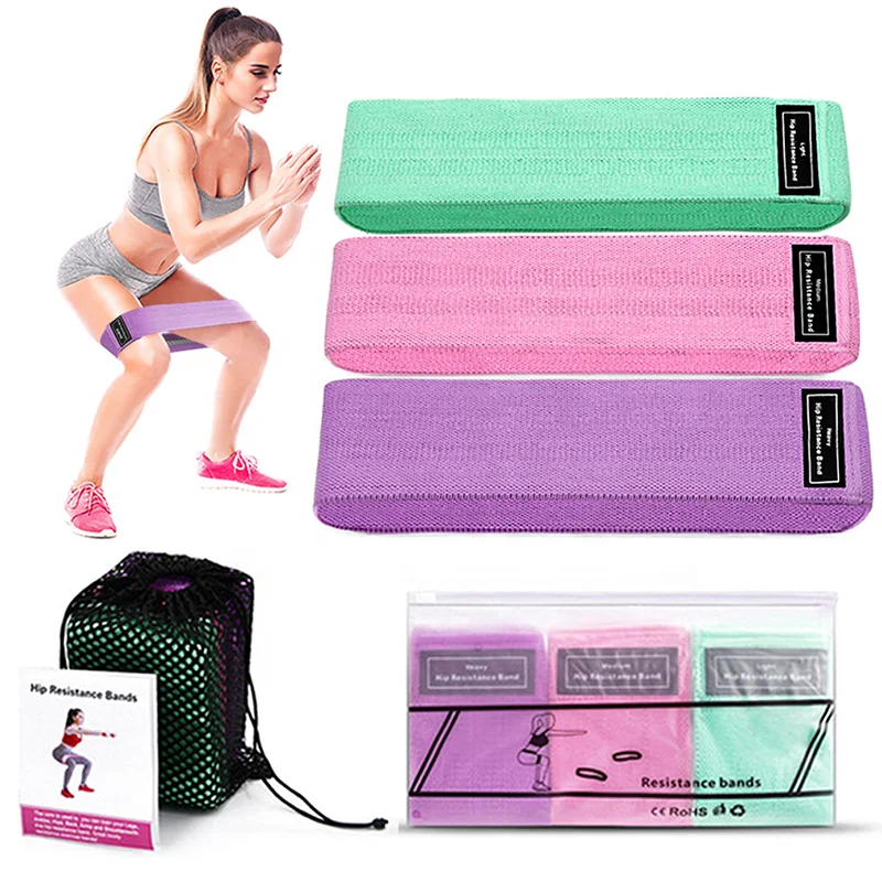 

2021 GEDENG New Eco Friendly High Quality Custom Logo Size Stretch Fabric Resistance Gym Workout Hip Fitness Exercise Booty Band