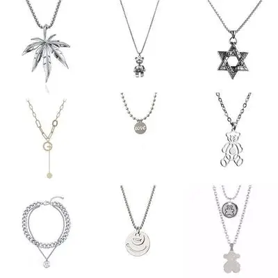 

Fashion Stainless Steel Diversified Hip Hop Necklace Jewelry Simple For Women Men