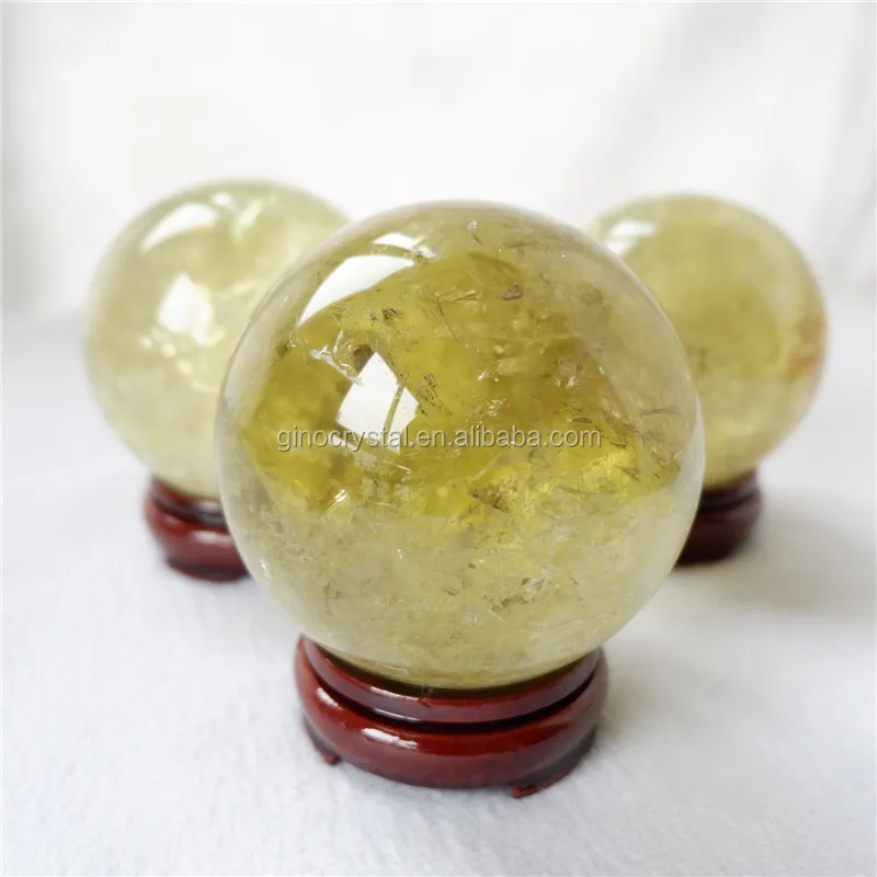 Hot Sale Natural Small Yellow Crystal Sphere Ornaments Citrine Ball Stone Rock Hot Sale Natural Small Yellow Crystal Sphere Ornaments Citrine Ball Stone Rock