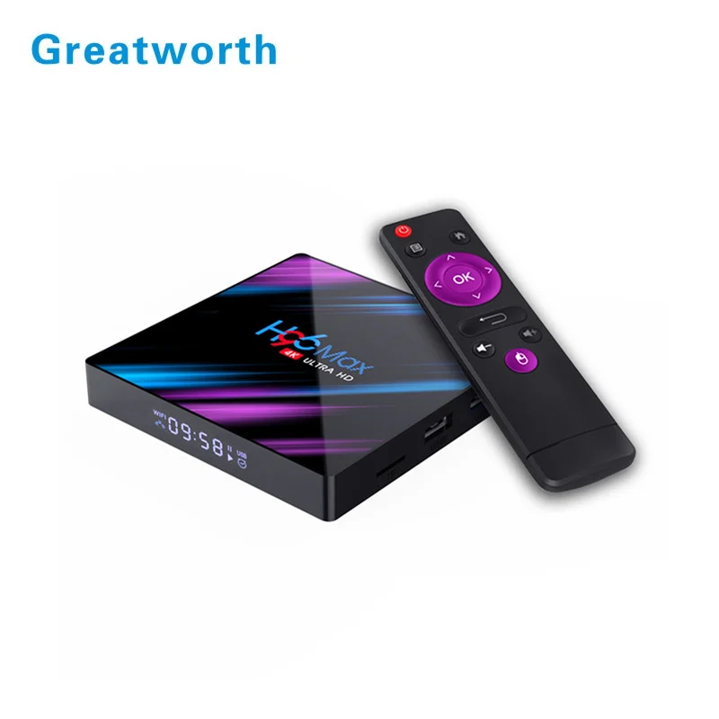 

H96 Max Plus 2gb 16gb Android Tv Box 9.0 Smart TVBox RK3318 2.4G/5Ghz Wifi HDR 4K H.265 H96MAX Media Player Set Top Box