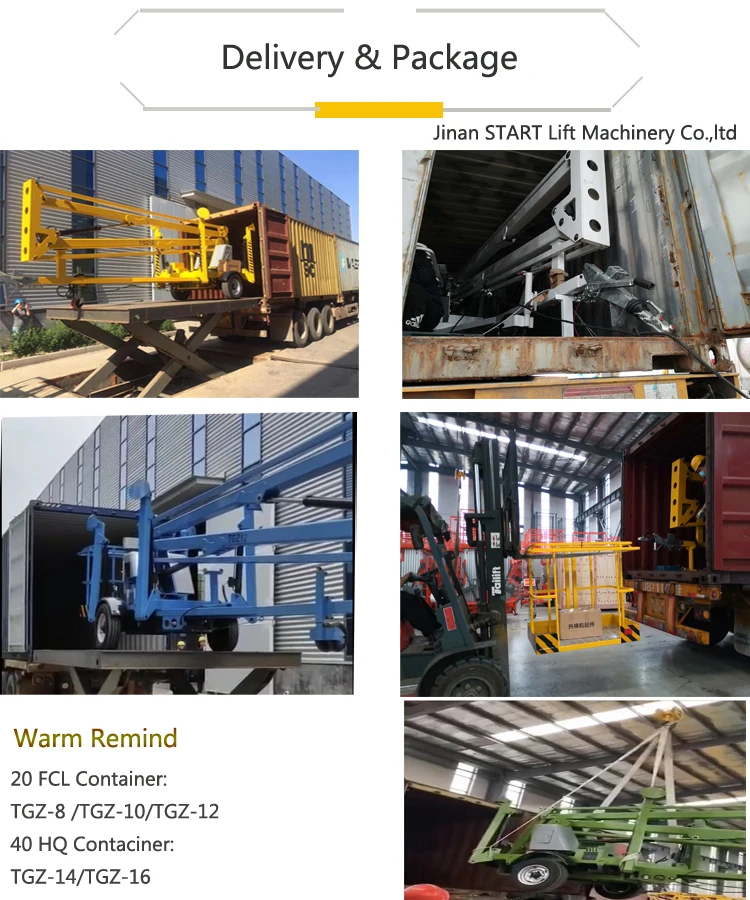 china cherry picker spider lift man boom lift aerial work platform trailer mounted articulating telescopic towable boom lift