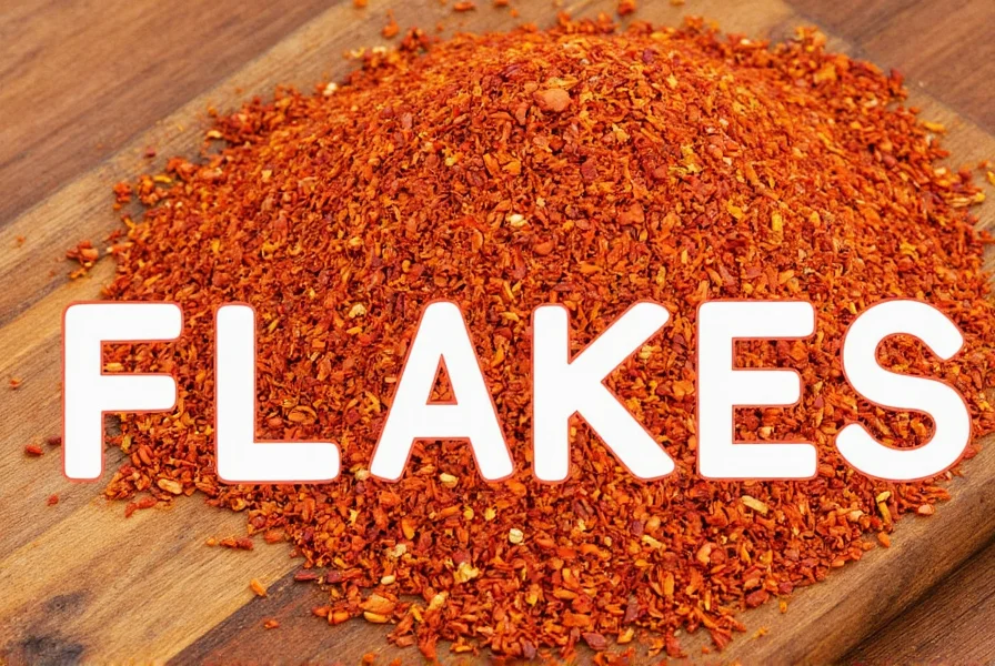 Dried red chilies being crushed into flakes