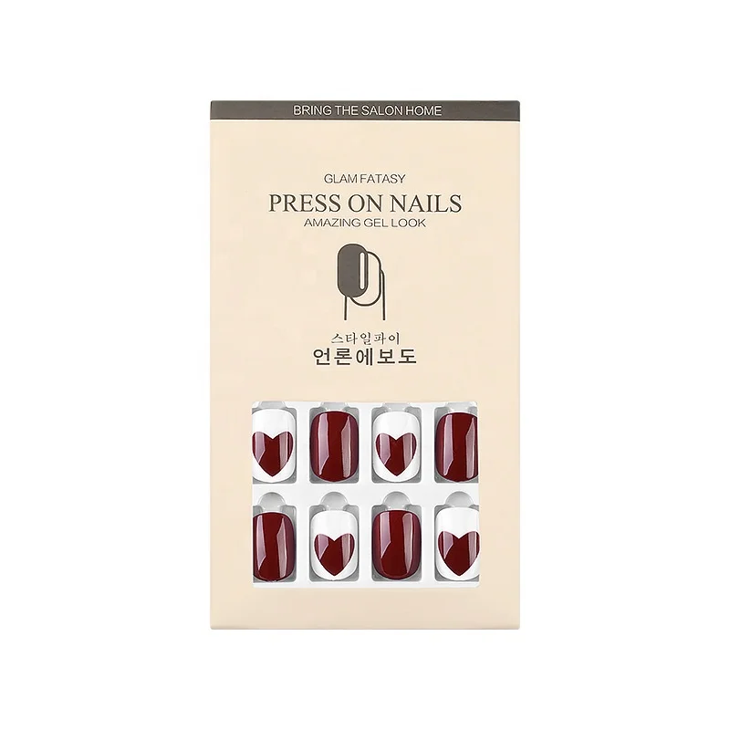 

Removable Multi Pure Color Reusable ABS Coffin Press On Nail Mocha Series Model Tool Paper-Free for Crystal False Fake Nails, Multiple colour