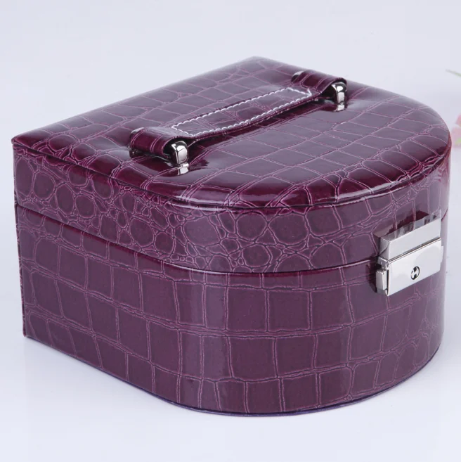 

Hot Sale Mini Crocodile Grain U Letter Shaped Jewelry Box