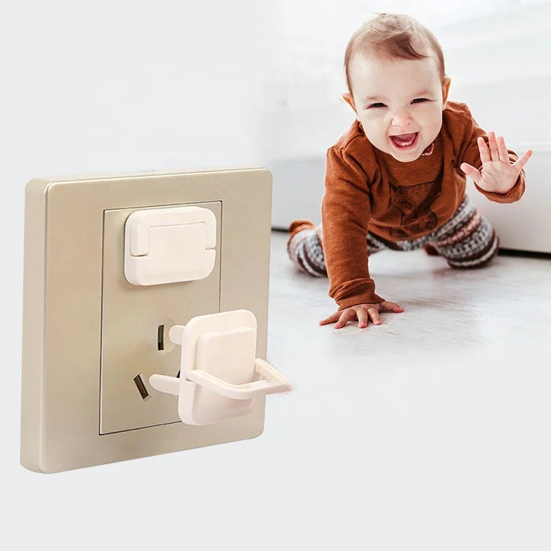 

Plastic Baby Safe Protective Plug Wall Waterproof Electric Socket Cover For Children, White