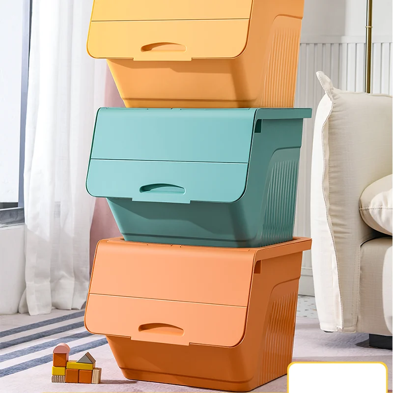 

XingYou Front opening stackable toy storage cabinet household snack storage box