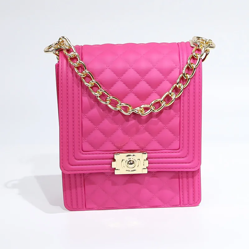 

2020 Hot selling jelly shoulder colorful PVC purse jelly handbags women bags