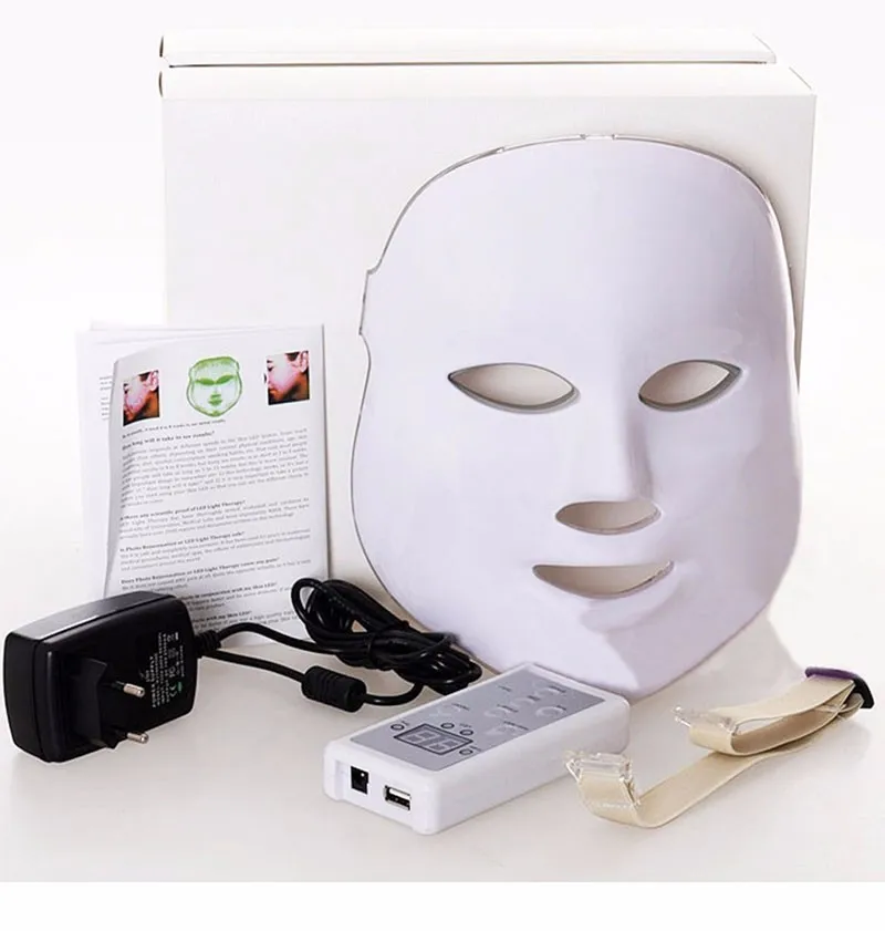 

Beauty Machine Led Light Therapy Face Mask 7 Colors Skin Rejuvenation LED Facial Mask, Whtie