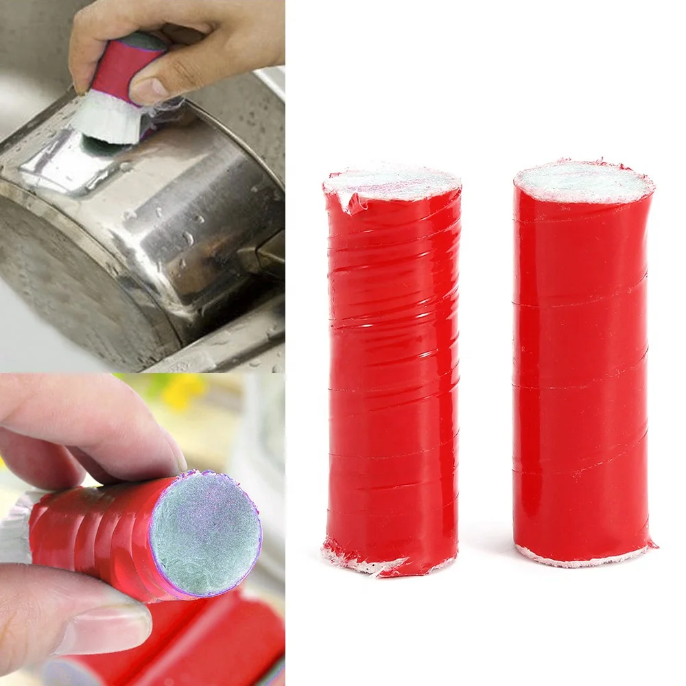 

QY stainless steel Cleaning Brushes Stick Rust Remover Cleaning Wash Brush Pot Cleaner Cleaner Kitchen accessories, Customized color