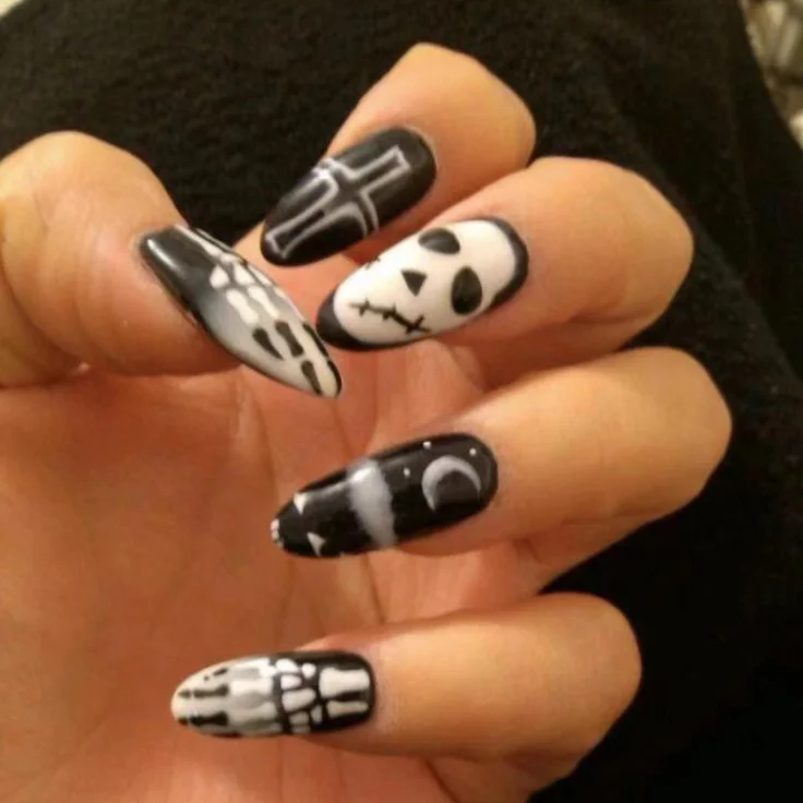 

New Arrived Halloween 3d press on nails design press on nail tip