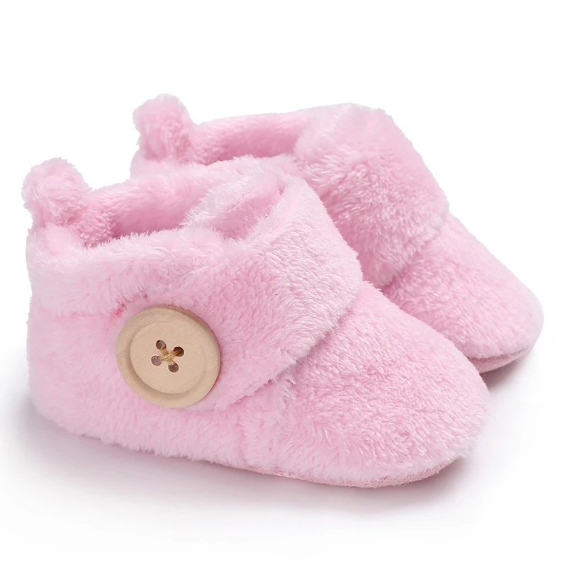 
Amazon hot soft fleece cotton 10 colors warm snow prewalk infant winter baby booties 