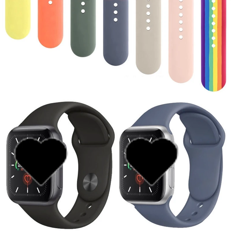 

16 sisters 65 Colors Silicone Sporty Band  Watch Series 5/4/3/2/1 Watch Band for Apple Watch