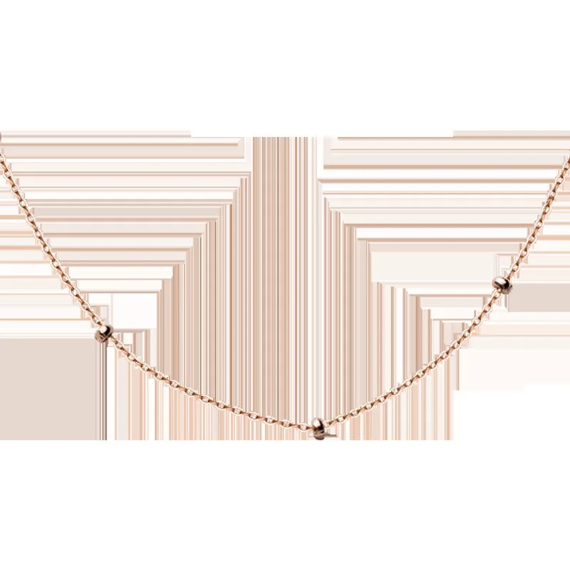

Shangjie OEM S925 silver simple light pearl bare chain necklace gold vermeil necklace gold plated necklaces, Sliver/gold/rose gold